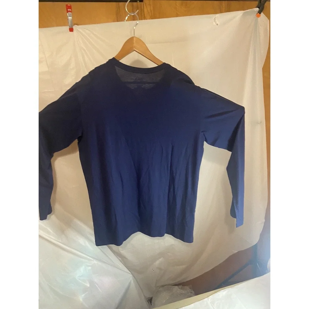 Men's Polo Ralph Lauren Tagless Activewear Navy Long Sleeve T-Shirt- Size L-NWT